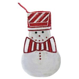 Katherine's Collection Red Sequin Snowman Christmas Stocking